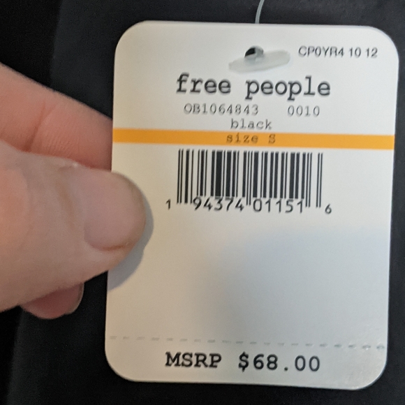 FREE PEOPLE NWT - black cami with sequins … - Picture 5 of 12